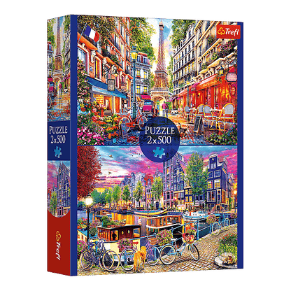 Európai Fővárosok - 2x500 Trefl 500 darabos kirakó puzzle (TR-37496) - puzzlegarden