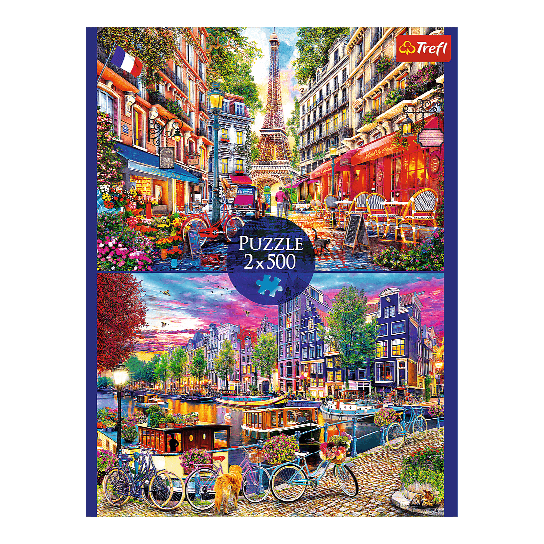 Európai Fővárosok - 2x500 Trefl 500 darabos kirakó puzzle (TR-37496) - puzzlegarden