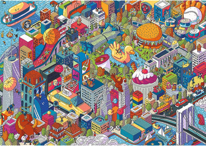 EYE - SPY – KÉPZELETBELI VÁROSOK: New York, USA Trefl Prime 1000 darabos kirakó puzzle (TR-10708) - puzzlegarden