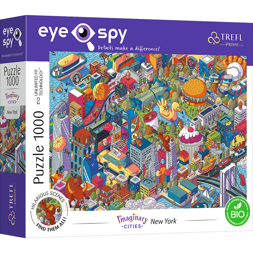 EYE - SPY – KÉPZELETBELI VÁROSOK: New York, USA Trefl Prime 1000 darabos kirakó puzzle (TR-10708) - puzzlegarden