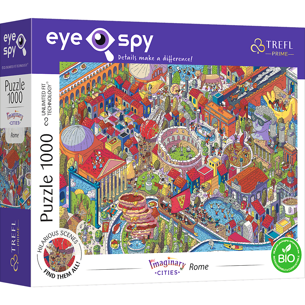 EYE - SPY – KÉPZELETBELI VÁROSOK: Róma, Olaszország Trefl Prime 1000 darabos kirakó puzzle (TR - 10709 5900511107098) - puzzlegarden