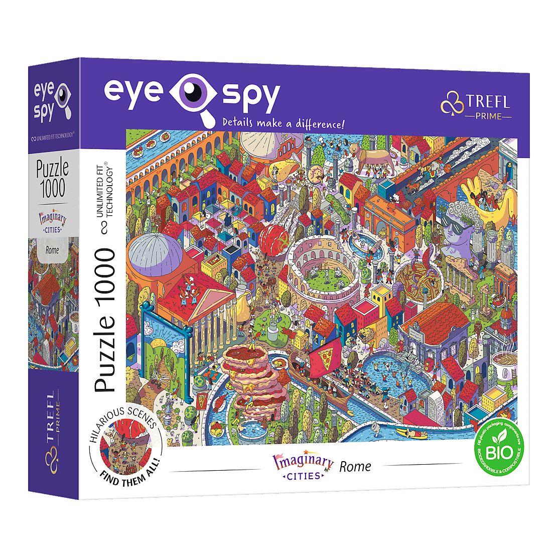 EYE-SPY – KÉPZELETBELI VÁROSOK: Róma, Olaszország Trefl 1000 darabos kirakó puzzle (TR-10709) - puzzlegarden