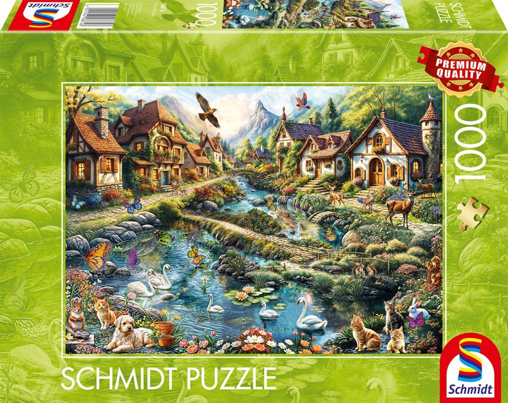 Falucska az erdőszélen Schmidt Spiele 1000 darabos kirakó puzzle (SCH-58874) - puzzlegarden