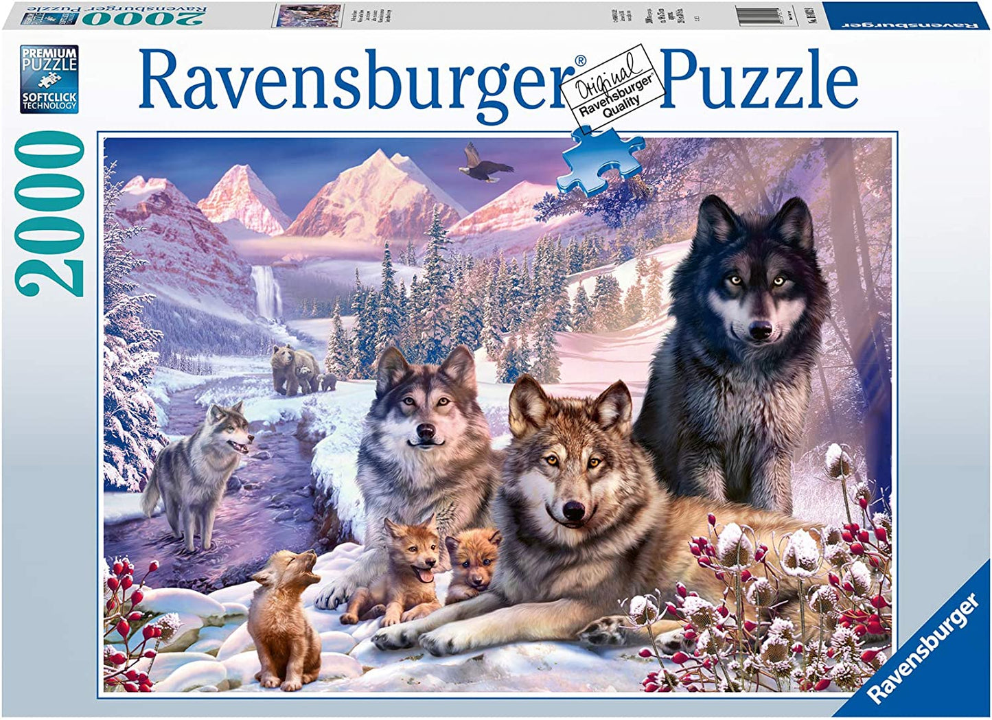 Farkasok a Hóban Ravensburger 2000 darabos kirakó puzzle (RA-16012 4005556160129) - puzzlegarden