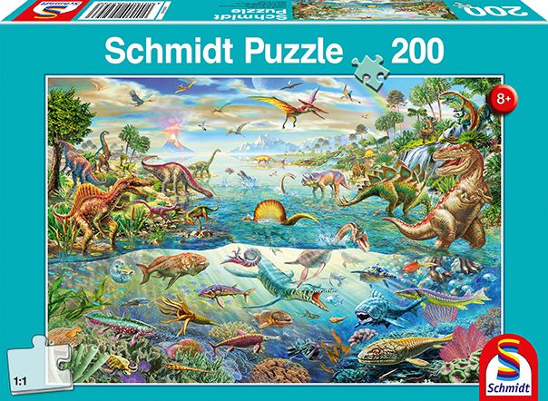 Fedezd fel a dinoszauruszokat Schmidt Spiele 200 darabos kirakó puzzle (SCH-56253) - puzzlegarden