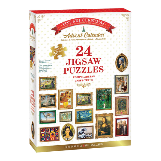 Festészeti remekművek – puzzle adventi naptár Eurographics 24x50 darabos kirakó puzzle (EUR-8924-6042) - puzzlegarden