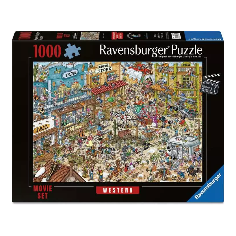 Filmforgatás 1. – Western Ravensburger 1000 darabos kirakó puzzle (RA-12001894) - puzzlegarden