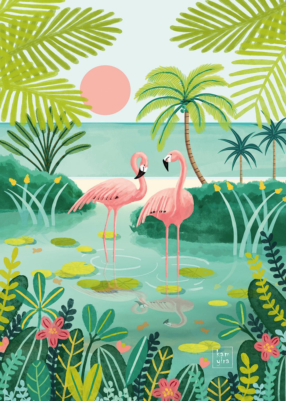 Flamingók Pieces & Peace 500 darabos kirakó puzzle (PP-0076 3770001400761) - puzzlegarden