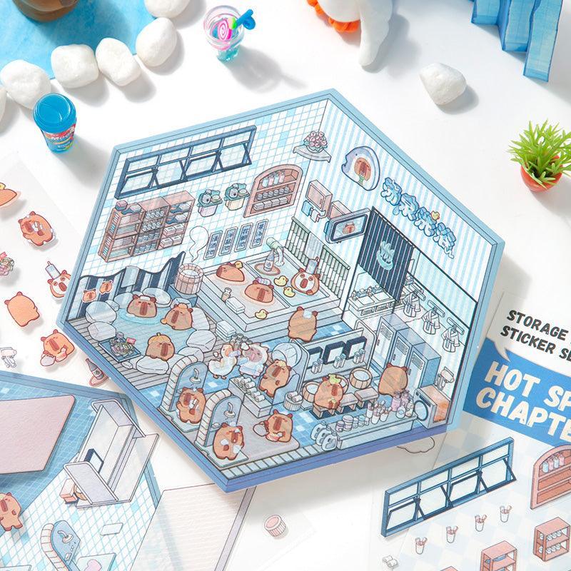 Forró források - matricajelenet Simno 1 darabos kirakó puzzle (SN-6941776317197) - puzzlegarden