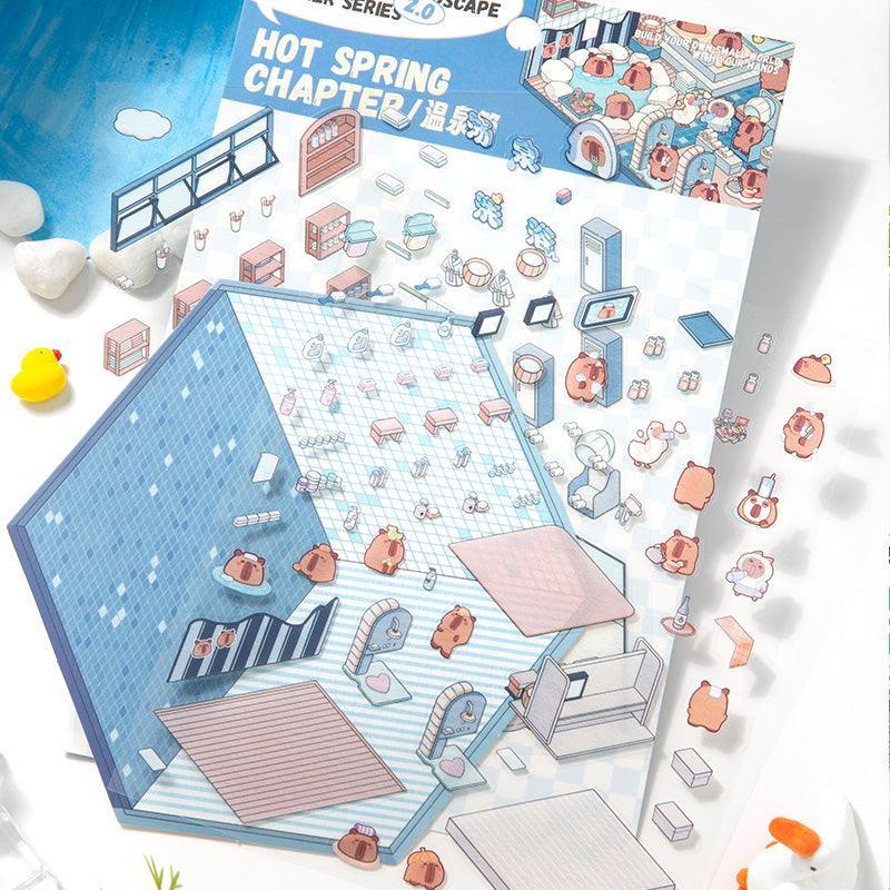 Forró források - matricajelenet Simno 1 darabos kirakó puzzle (SN-6941776317197) - puzzlegarden