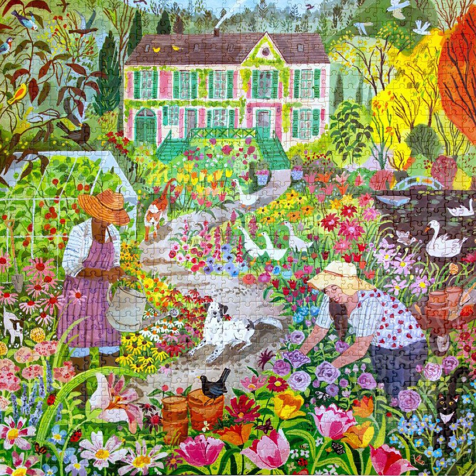Francia virágoskert Eeboo 1000 darabos kirakó puzzle (EB-EPZT662) - puzzlegarden