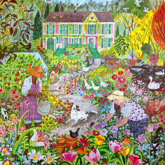 Francia virágoskert Eeboo 1000 darabos kirakó puzzle (EB-EPZT662) - puzzlegarden