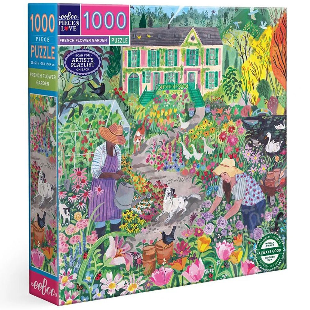 Francia virágoskert Eeboo 1000 darabos kirakó puzzle (EB-EPZT662) - puzzlegarden