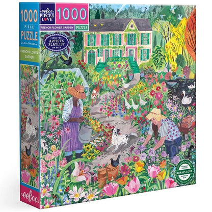 Francia virágoskert Eeboo 1000 darabos kirakó puzzle (EB-EPZT662) - puzzlegarden