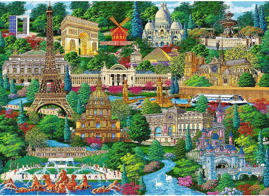 Franciaország – Híres Helyek - Fa kirakó Trefl Wood Craft 1000 darabos kirakó puzzle (TR - 20150 5900511201505) - puzzlegarden