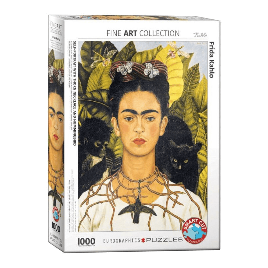 Frida Kahlo - Önarckép tövises nyaklánccal és kolibrivel Eurographics 1000 darabos kirakó puzzle (EUR-6000-0802) - puzzlegarden