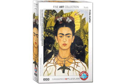 Frida Kahlo - Önarckép tövises nyaklánccal és kolibrivel EuroGraphics 1000 darabos kirakó puzzle (EUR-6000-0802 628136608022) - puzzlegarden