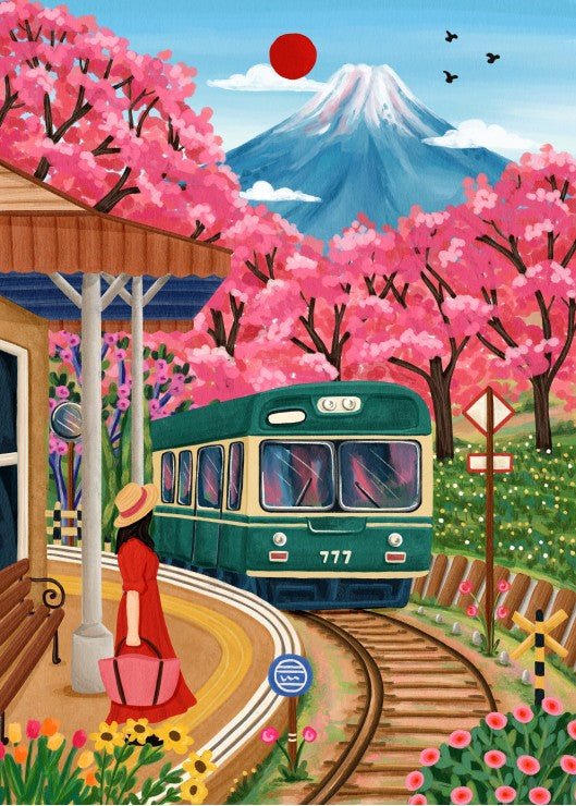 Fudzsi virágzásban Pieces & Peace 500 darabos kirakó puzzle (PaP-00283) - puzzlegarden
