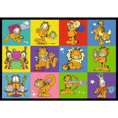 Garfield utálja a hétfőt - 4x250 Trefl 250 darabos kirakó puzzle (TR - 13344) - puzzlegarden