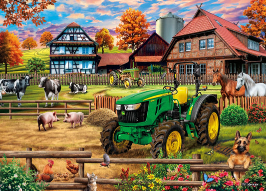 Gazdaság Traktorral: John Deere 5050E Schmidt 1000 darabos kirakó puzzle (SCH-58534 4001504585341) - puzzlegarden
