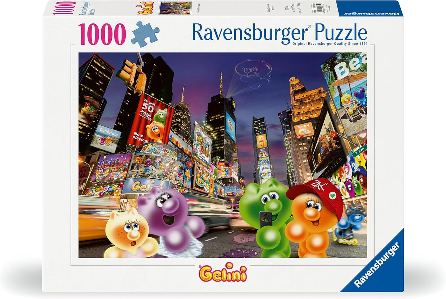 Gelini - Zselémanók a Times Square - en Ravensburger 1000 darabos kirakó puzzle (RA-12000575) - puzzlegarden