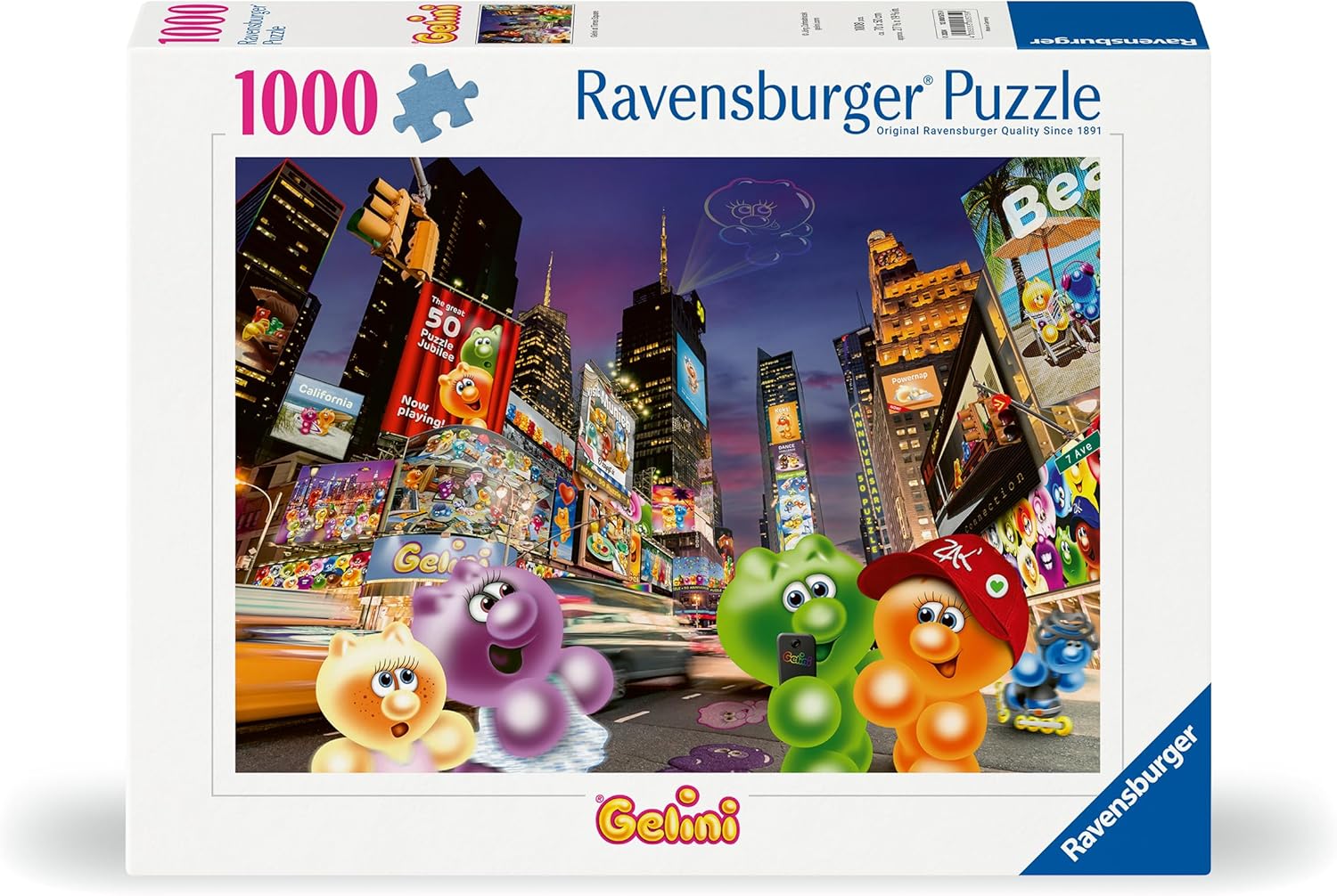 Gelini - Zselémanók a Times Square - en Ravensburger 1000 darabos kirakó puzzle (RA-12000575) - puzzlegarden