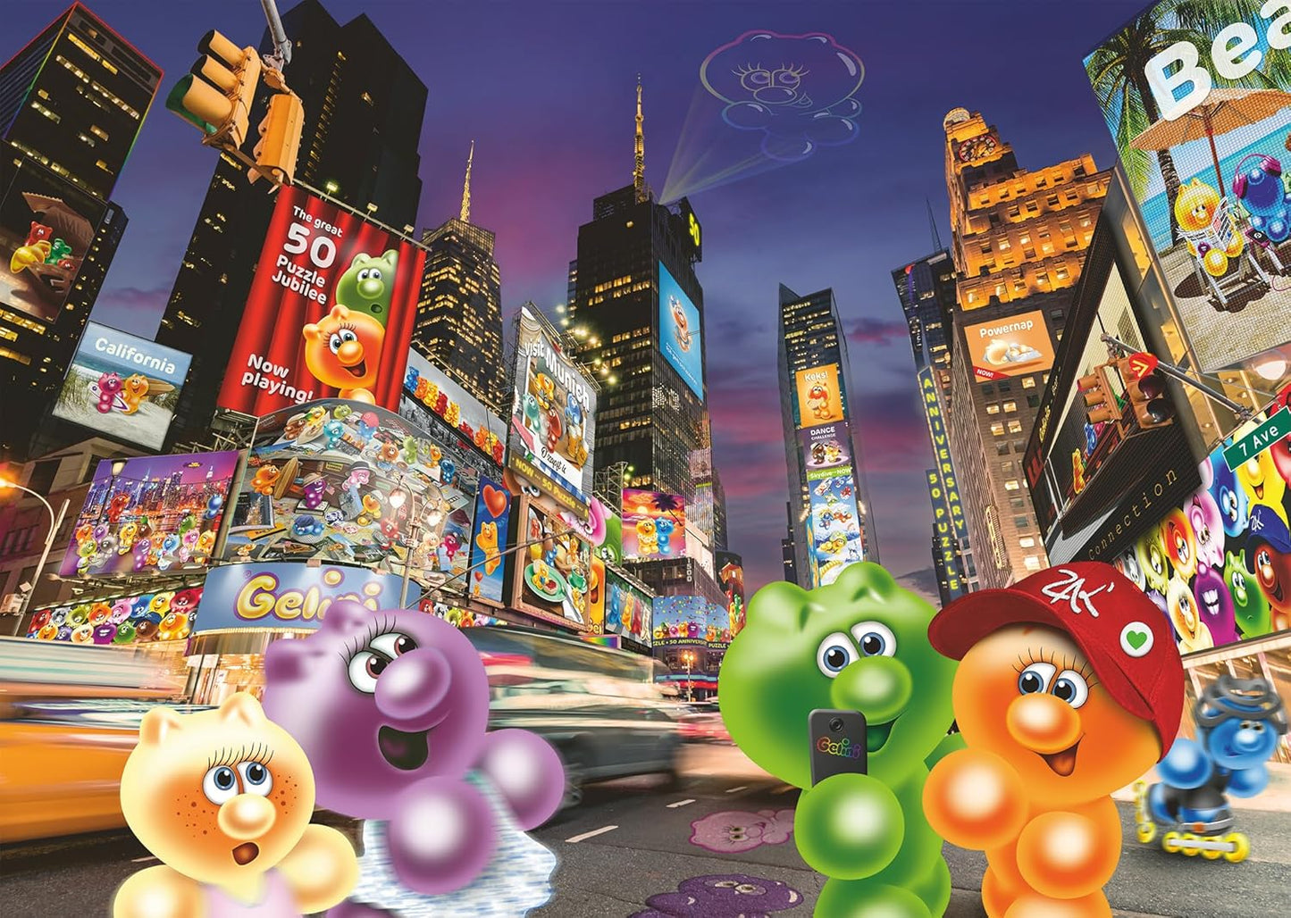 Gelini - Zselémanók a Times Square - en Ravensburger 1000 darabos kirakó puzzle (RA-12000575) - puzzlegarden