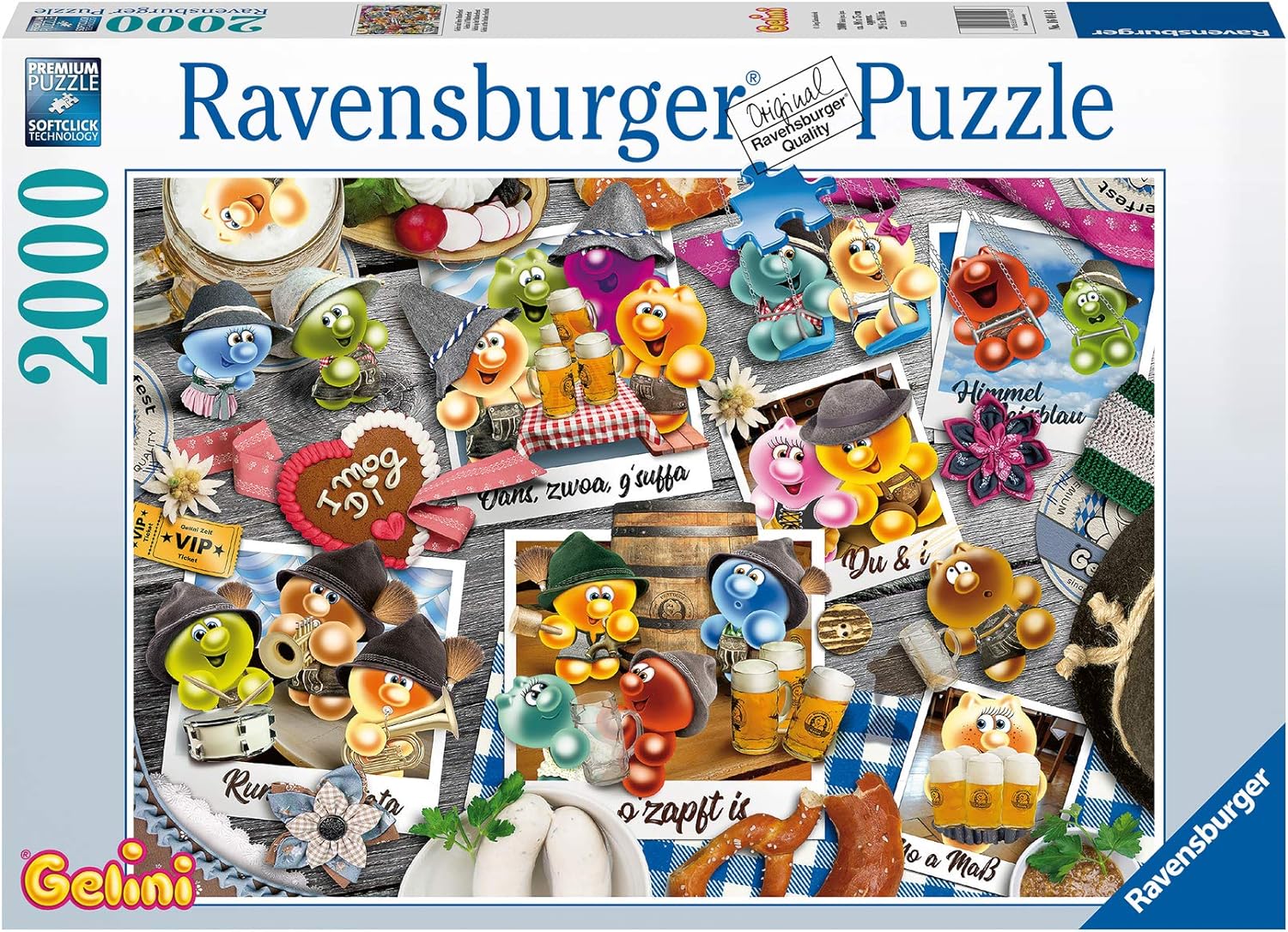 Gelini - Zselémanók az Oktoberfest-en Ravensburger 2000 darabos kirakó puzzle (RA-16014 4005556160143) - puzzlegarden