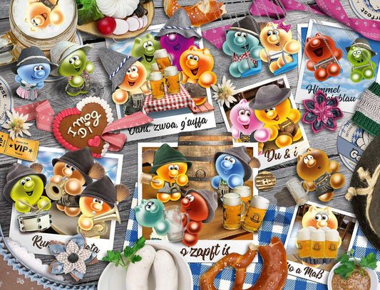 Gelini - Zselémanók az Oktoberfest - en Ravensburger 2000 darabos kirakó puzzle (RA - 16014) - puzzlegarden