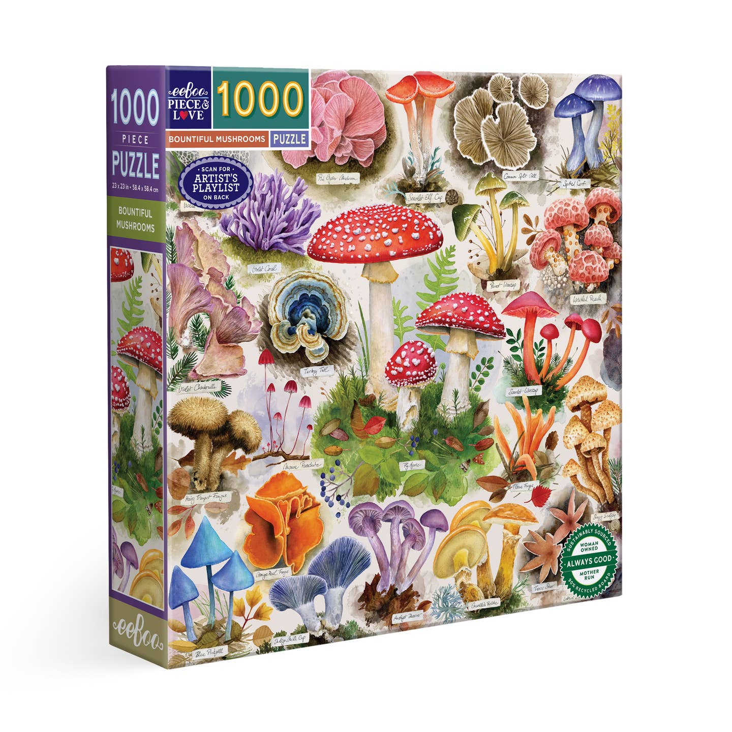 Gombabőség Eeboo 1000 darabos kirakó puzzle (EB-EPZT501) - puzzlegarden