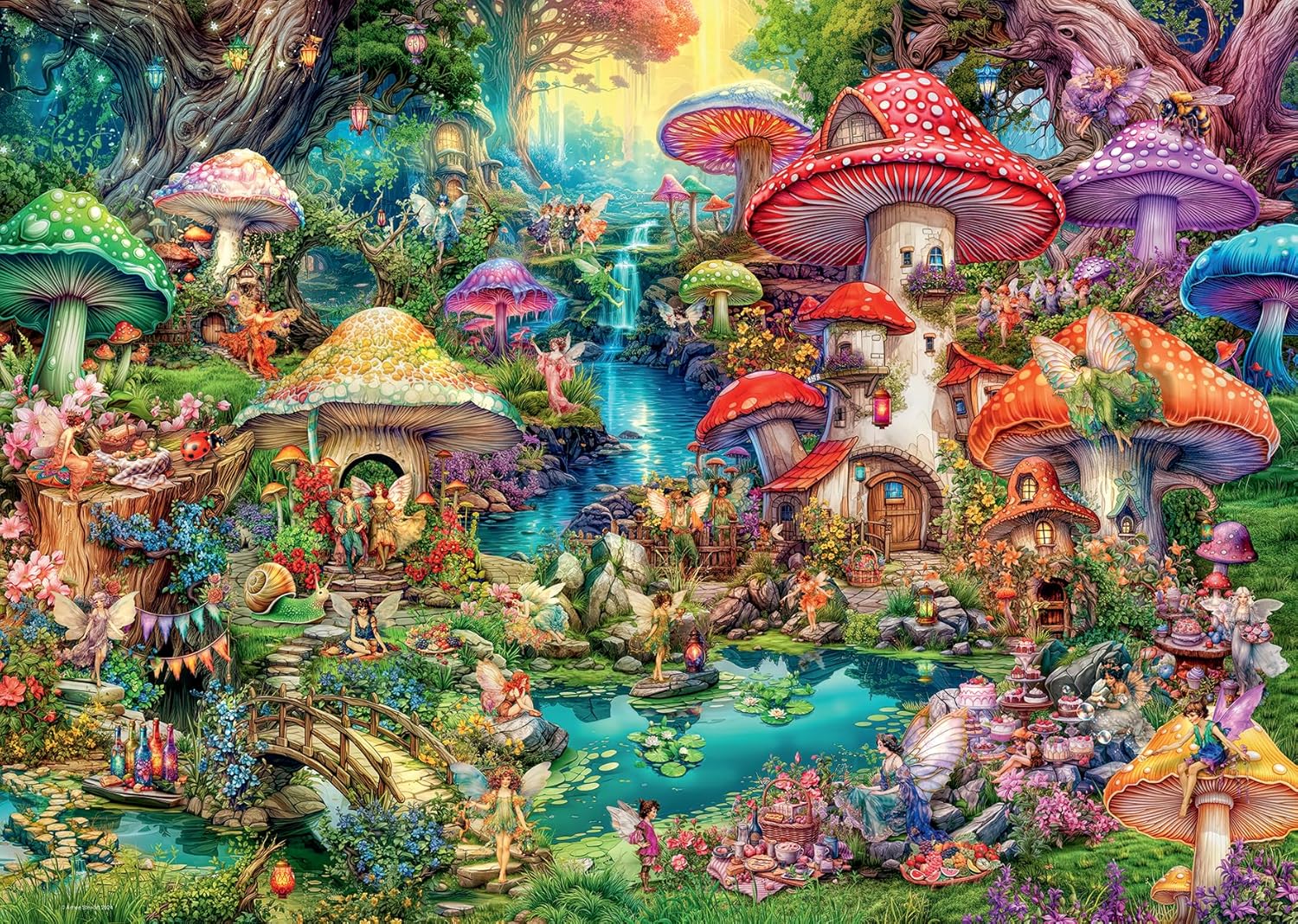 Gombafalva Ravensburger 1000 darabos kirakó puzzle (RA - 12001258) - puzzlegarden