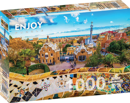 Güell park, Barcelona Enjoy 1000 darabos kirakó puzzle (EN-1056 5949194010561) - puzzlegarden