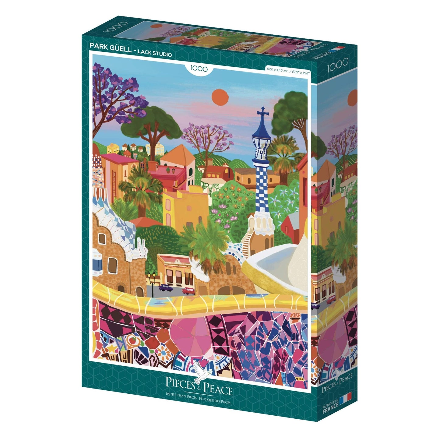 Güell Park Pieces & Peace 1000 darabos kirakó puzzle (PaP - 0137 3770001401379) - puzzlegarden