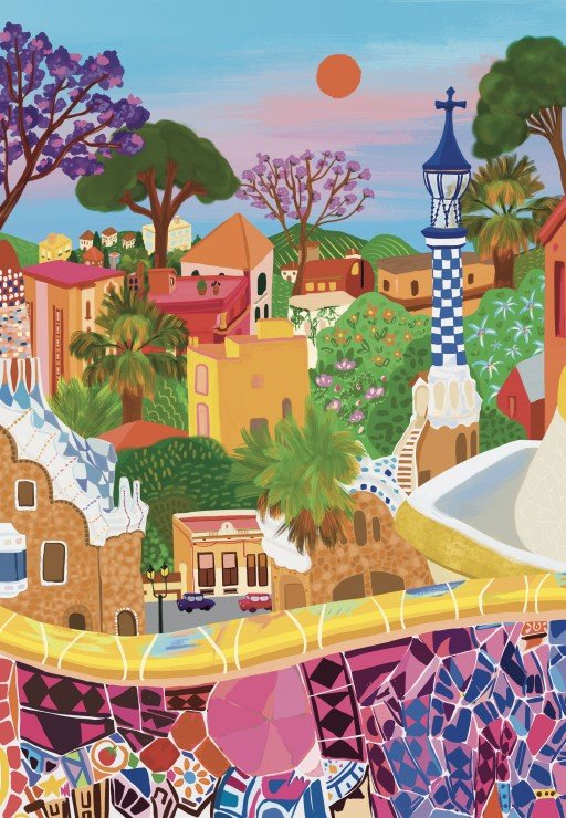 Güell Park Pieces & Peace 1000 darabos kirakó puzzle (PaP - 0137 3770001401379) - puzzlegarden