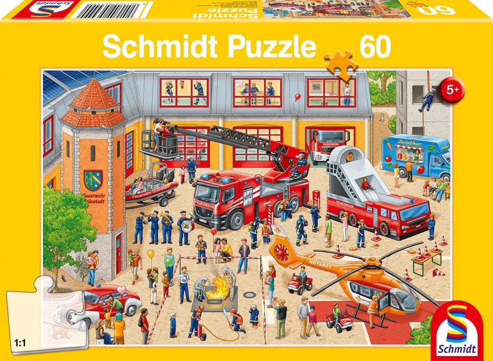 Gyerek nap a tűzoltó állomáson Schmidt 60 darabos kirakó puzzle (SCH-56449 4001504564490) - puzzlegarden