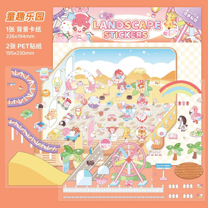 Gyerekország - matricajelenet Simno 1 darabos kirakó puzzle (SN-6941776325598) - puzzlegarden