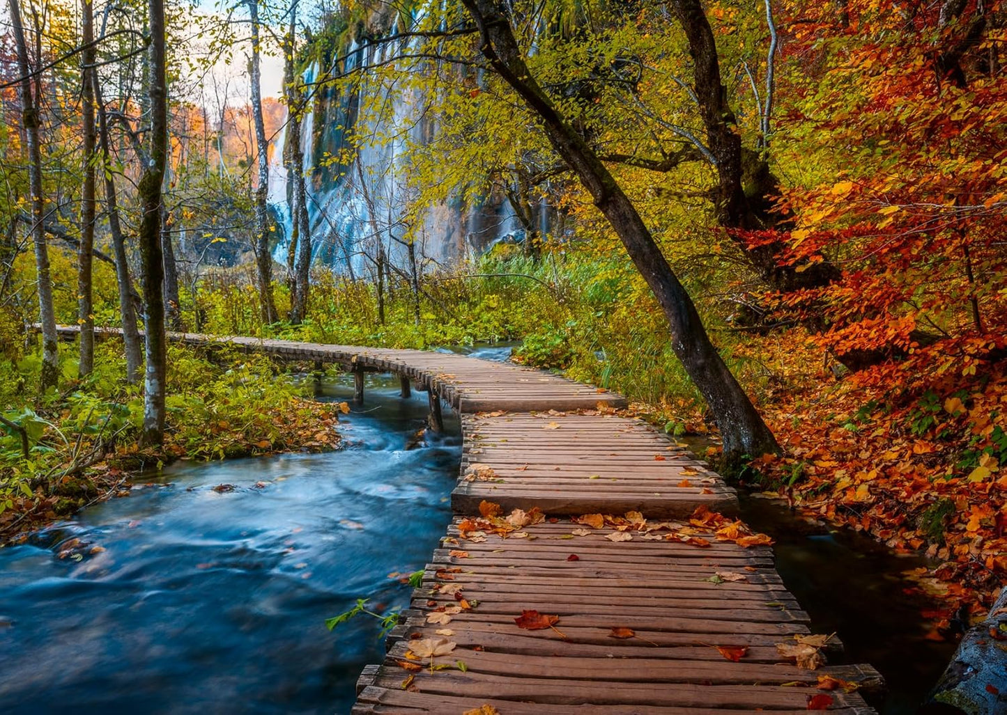 Gyönyörű Gyalogutak - Őszi ösvény az erdőben, Horvátország Ravensburger 1000 darabos kirakó puzzle (RA-12001764) - puzzlegarden