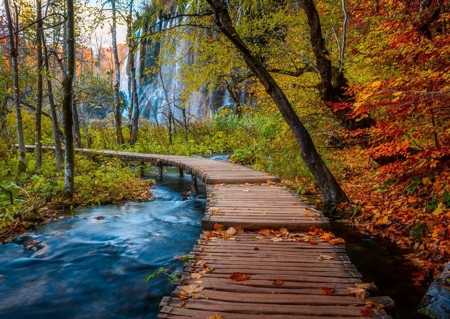 Gyönyörű Gyalogutak - Őszi ösvény az erdőben, Horvátország Ravensburger 1000 darabos kirakó puzzle (RA-12001764) - puzzlegarden