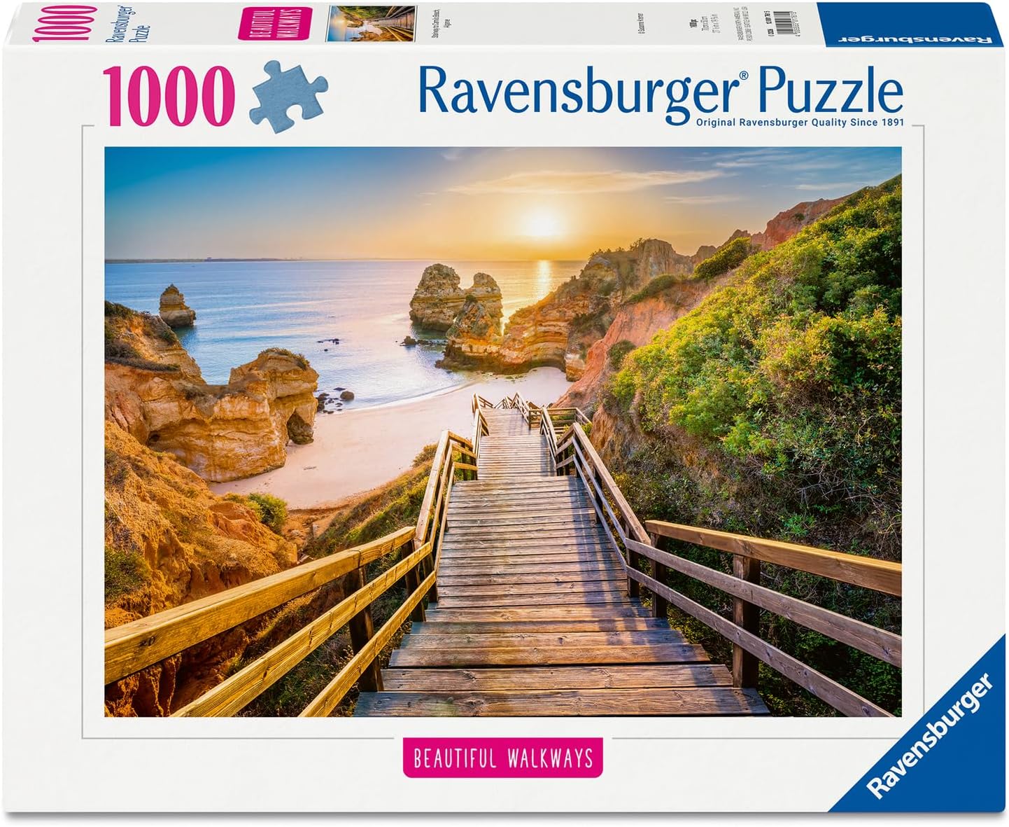 Gyönyörű Gyalogutak - Sétaút a Camilo - öböli parthoz, Portugália Ravensburger 1000 darabos kirakó puzzle (RA-12001761) - puzzlegarden