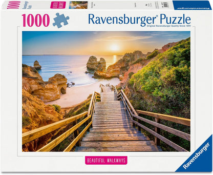 Gyönyörű Gyalogutak - Sétaút a Camilo - öböli parthoz, Portugália Ravensburger 1000 darabos kirakó puzzle (RA-12001761) - puzzlegarden