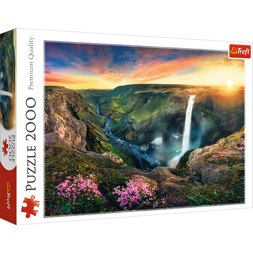 Háifoss - vízesés, Izland Trefl 2000 darabos kirakó puzzle (TR-27091) - puzzlegarden