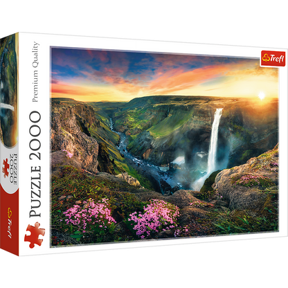 Háifoss - vízesés, Izland Trefl 2000 darabos kirakó puzzle (TR-27091) - puzzlegarden