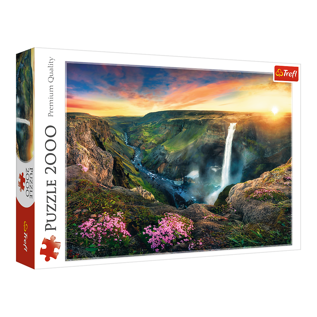 Háifoss-vízesés, Izland Trefl 2000 darabos kirakó puzzle (TR-27091) - puzzlegarden