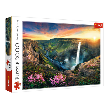 Háifoss-vízesés, Izland Trefl 2000 darabos kirakó puzzle (TR-27091) - puzzlegarden