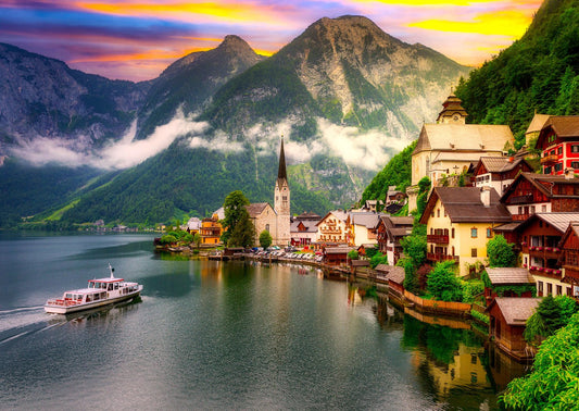 Hallstatt Alkonyatkor, Ausztria ENJOY 1000 darabos kirakó puzzle (EN-2089 5949194020898) - puzzlegarden