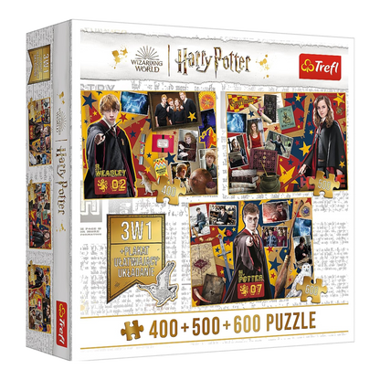 Harry Potter 3in1 gyüjtemény 2. - Harry, Ron és Hermione - 400, 500, 600 Trefl 500 darabos kirakó puzzle (TR-91826) - puzzlegarden