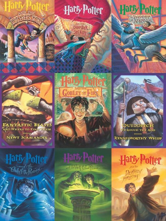 Harry Potter Könyv Borító kollázs New York Puzzle Company 500 darabos kirakó puzzle (NYPC-NPZHP1917 819844015923) - puzzlegarden