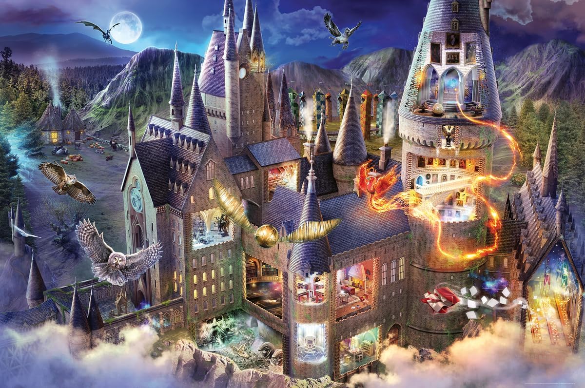 Harry Potter - Roxfort Kastély Metszet Ravensburger 3000 darabos kirakó puzzle (RA - 17561) - puzzlegarden