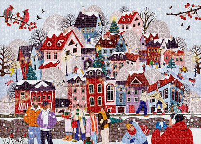 Havas karácsonyi falu Interdruk 1000 darabos kirakó puzzle (ID-5902277396051) - puzzlegarden