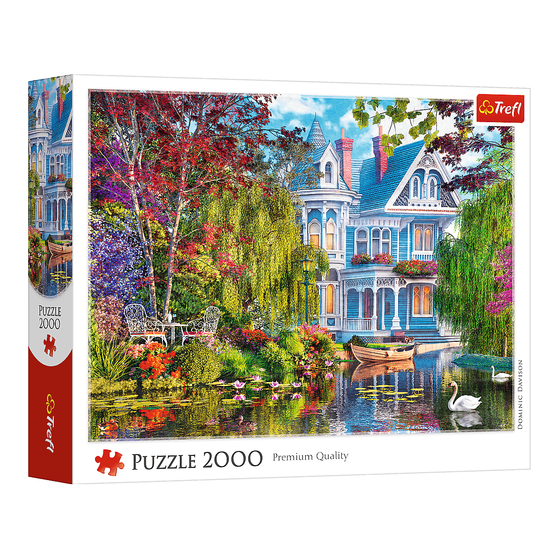 Ház a tóparton Trefl 2000 darabos kirakó puzzle (TR-27129) - puzzlegarden